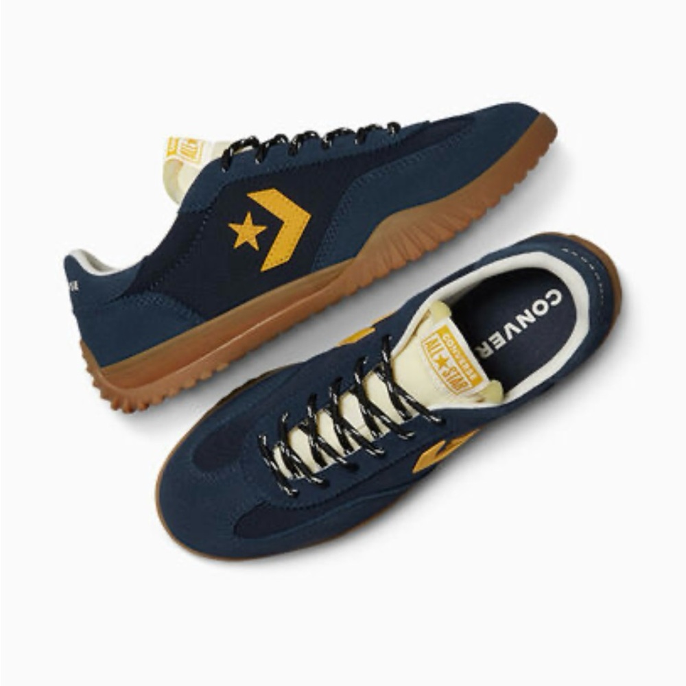 Converse Dark Blue and Mustard Sneakers